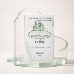 SABONETE DE GLICERINA VEGETAL ALECRIM - PRAVIA - COM ÓLEO ESSENCIAL - SEM SULFATO - QUANTIC FLORA