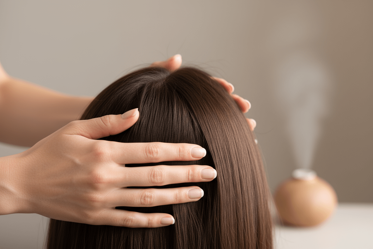 Os 10 Benefícios Notáveis da Massagem no Couro Cabeludo para a Saúde dos Seus Cabelos - QUANTIC FLORA