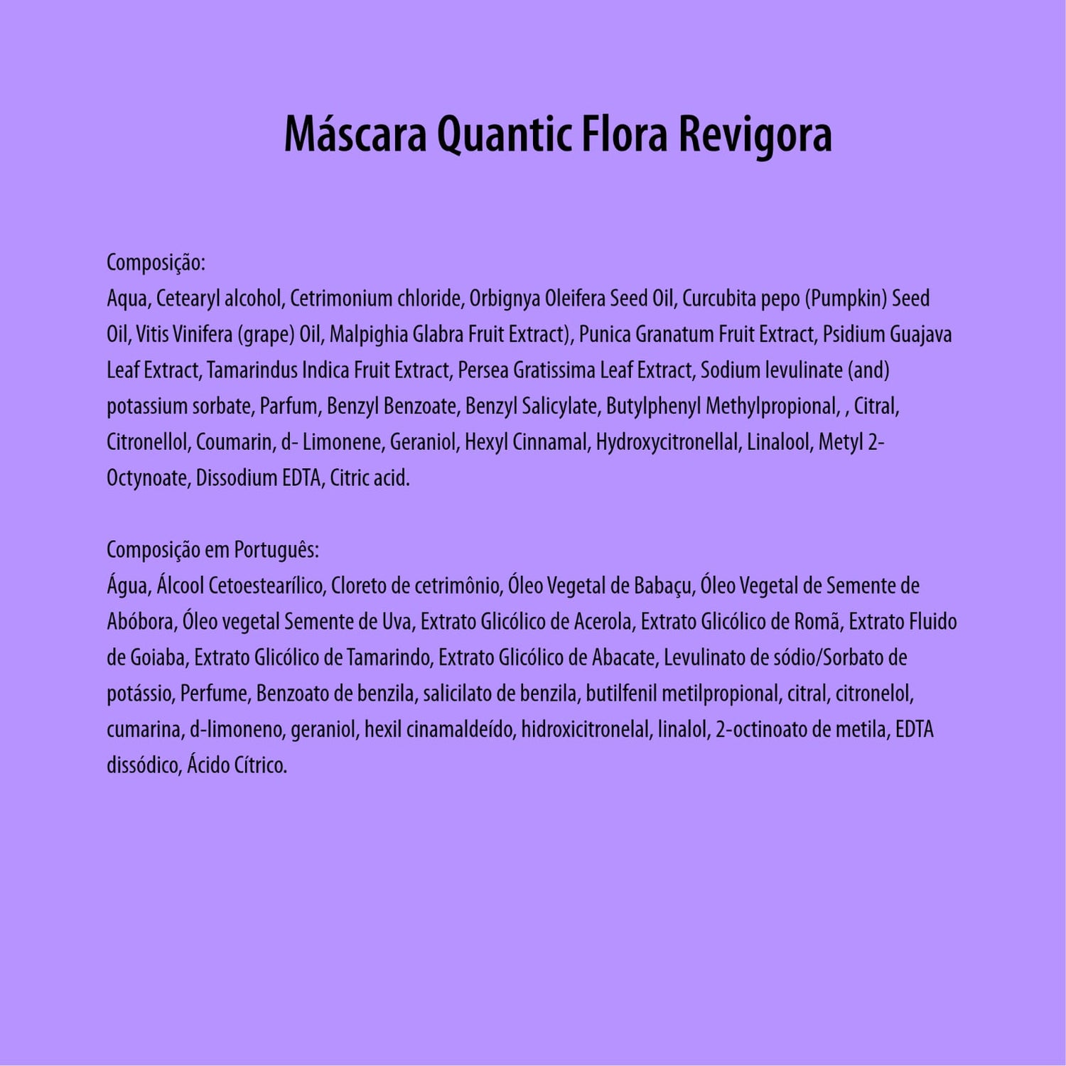 Máscara Quantic Flora by Dra. Juliana Franzotti – Nutrição Intensiva e Revitalização
