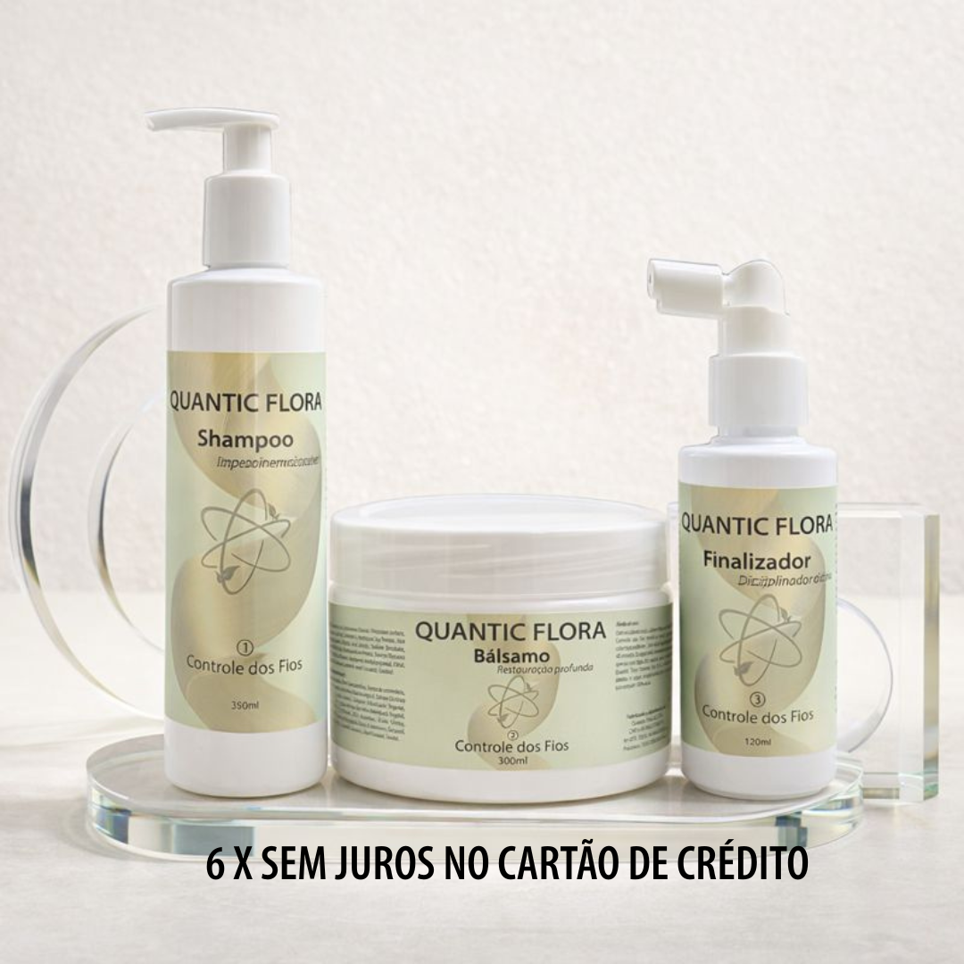 Kit Controle dos Fios Quantic Flora – Disciplina Inteligente, Brilho e Toque Profissional