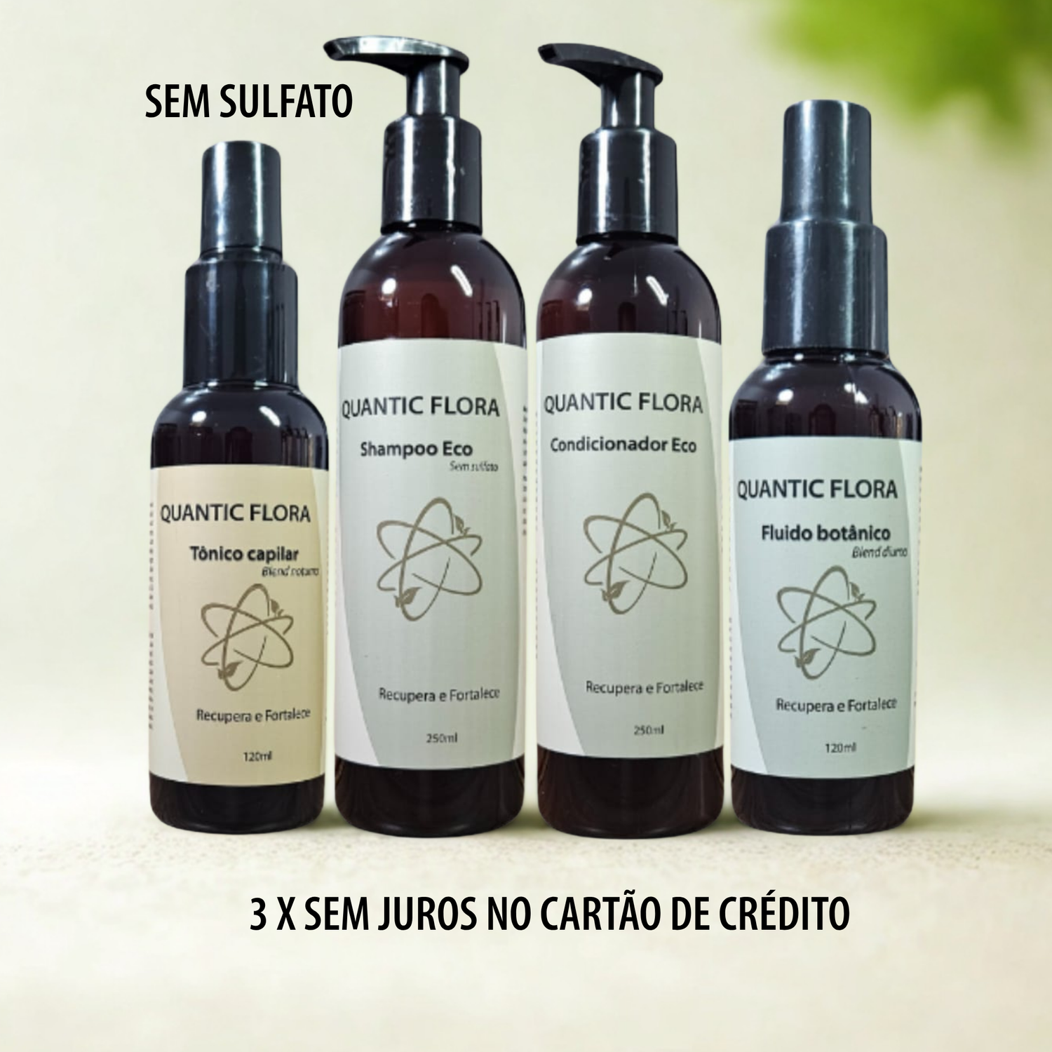 SUPER KIT TESLA ECO: QUEDA INTENSA - CUIDADO 24 h - SEM SULFATO