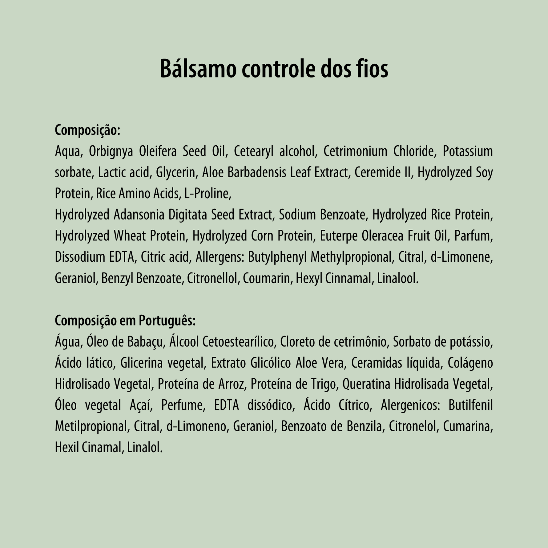 Bálsamo Controle dos Fios Quantic Flora – Restauração Profunda e Disciplina Inteligente - QUANTIC FLORA