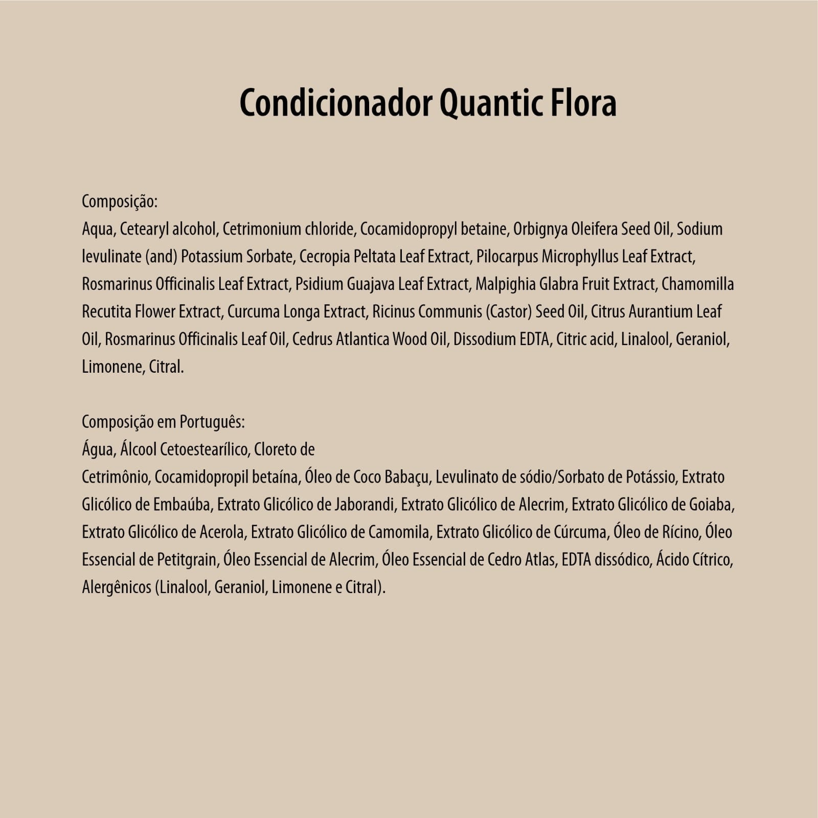CONDICIONADOR RESTAURADOR E FORTALECEDOR - QUANTIC FLORA