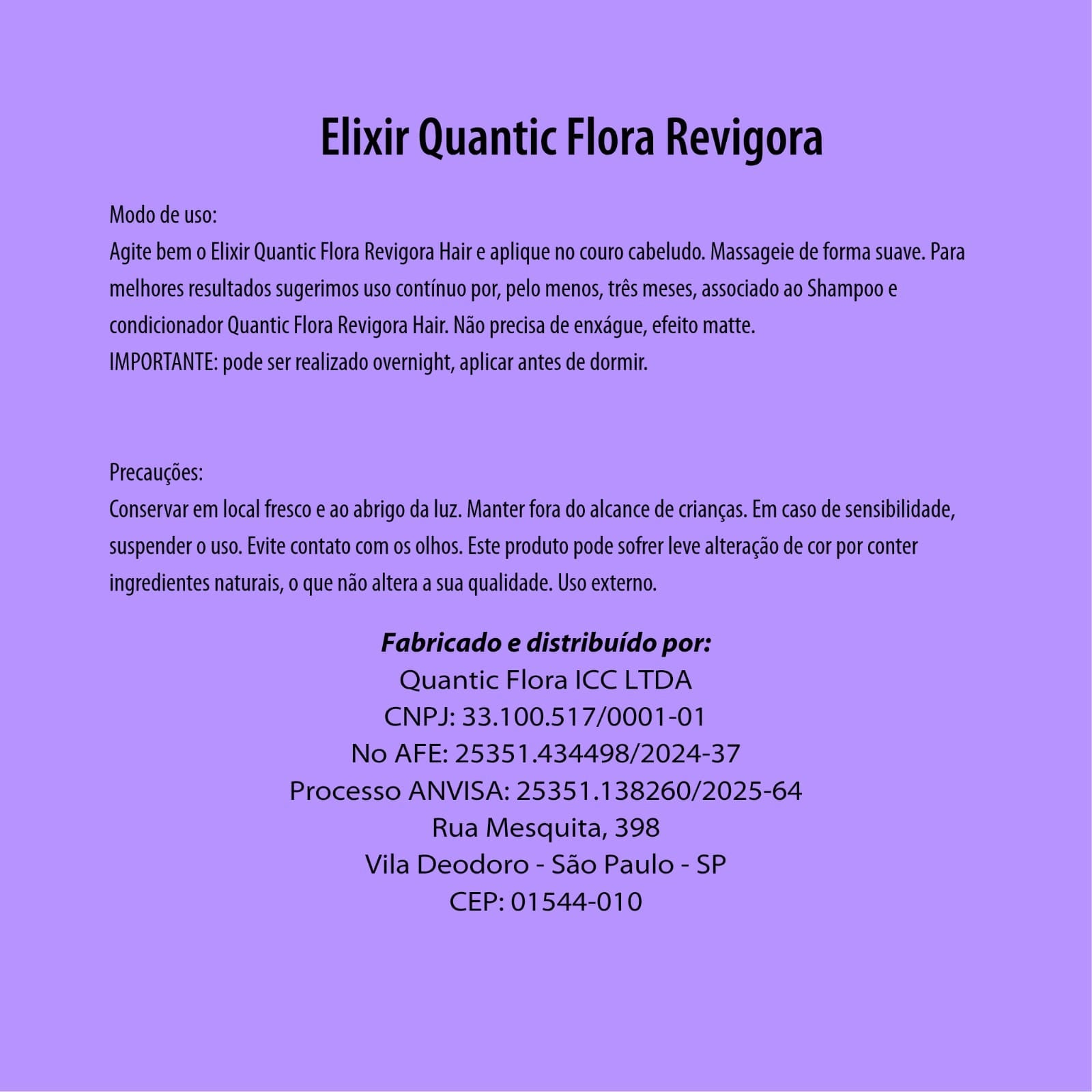 ELIXIR - TÔNICO SEM ENXÁGUE - BY DRA JULIANA FRANZOTTI - QUANTIC FLORA