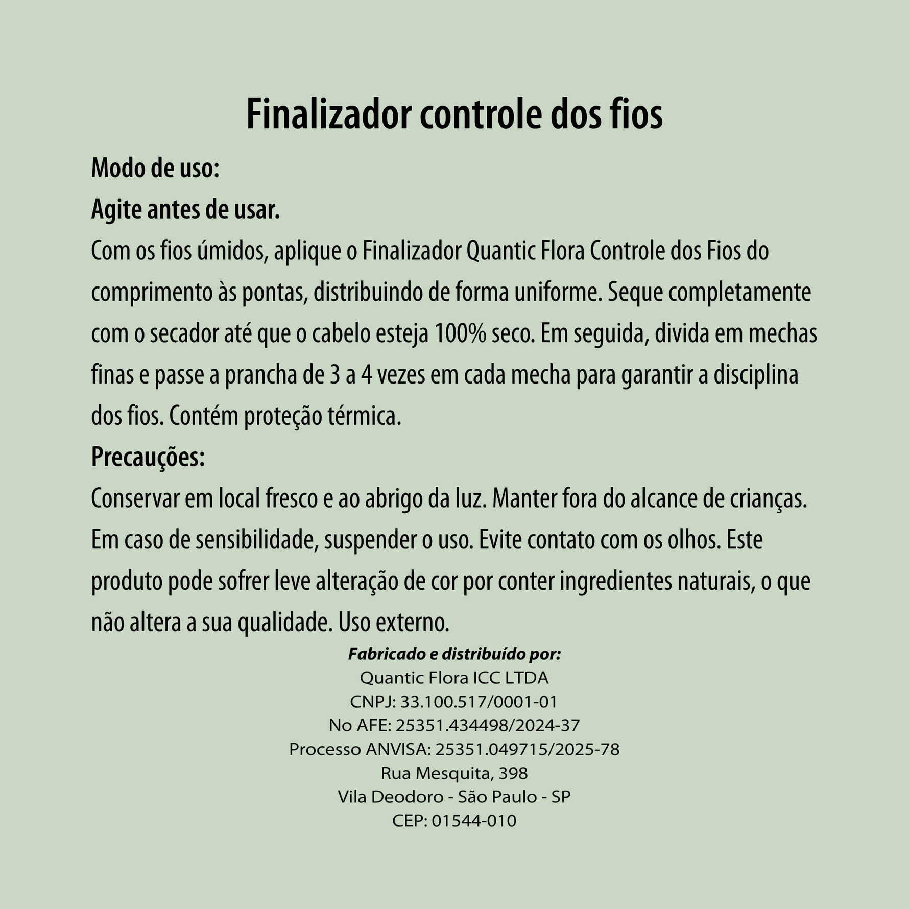 Finalizador Controle dos Fios Quantic Flora – Disciplina Ativada e Brilho Imediato - QUANTIC FLORA