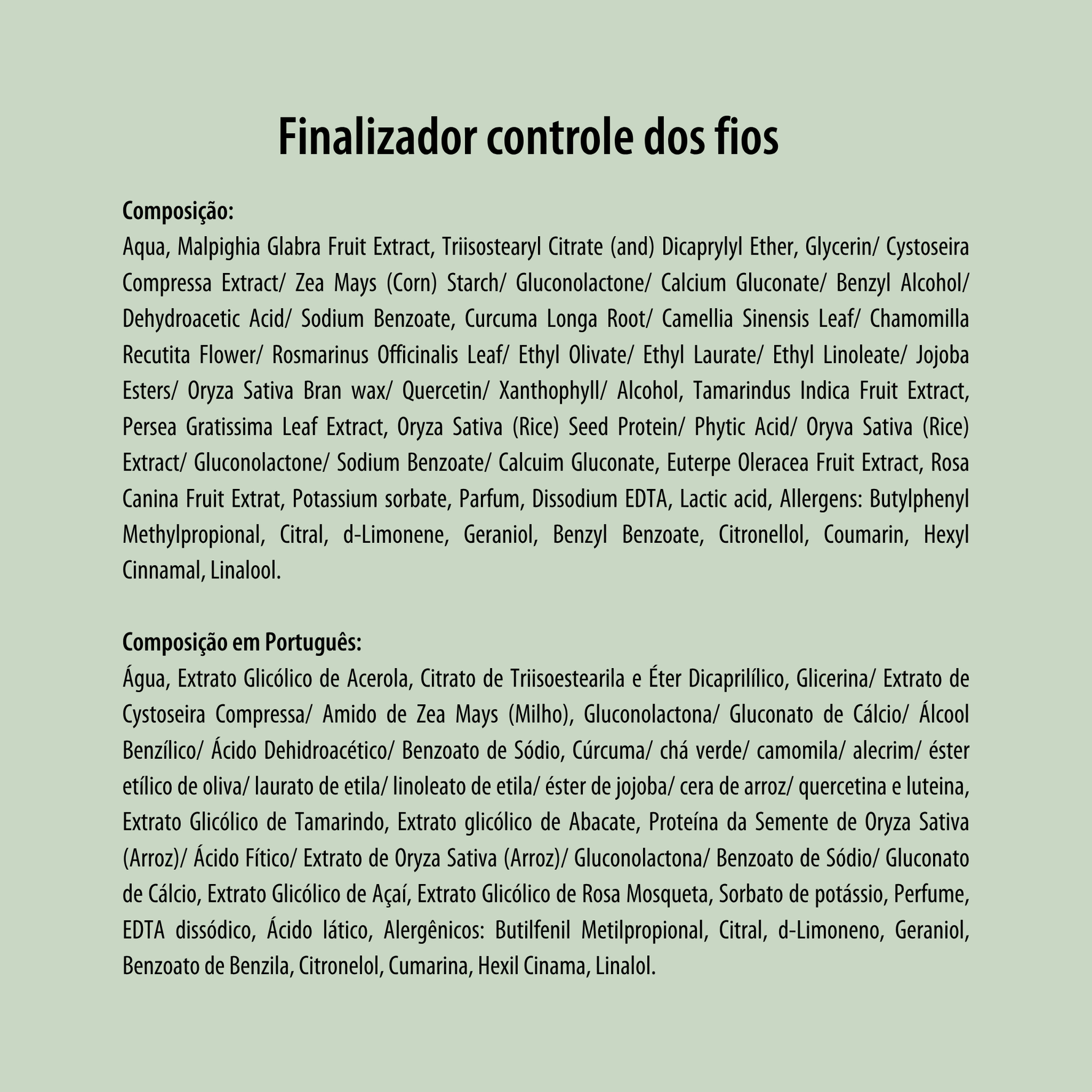 Finalizador Controle dos Fios Quantic Flora – Disciplina Ativada e Brilho Imediato - QUANTIC FLORA