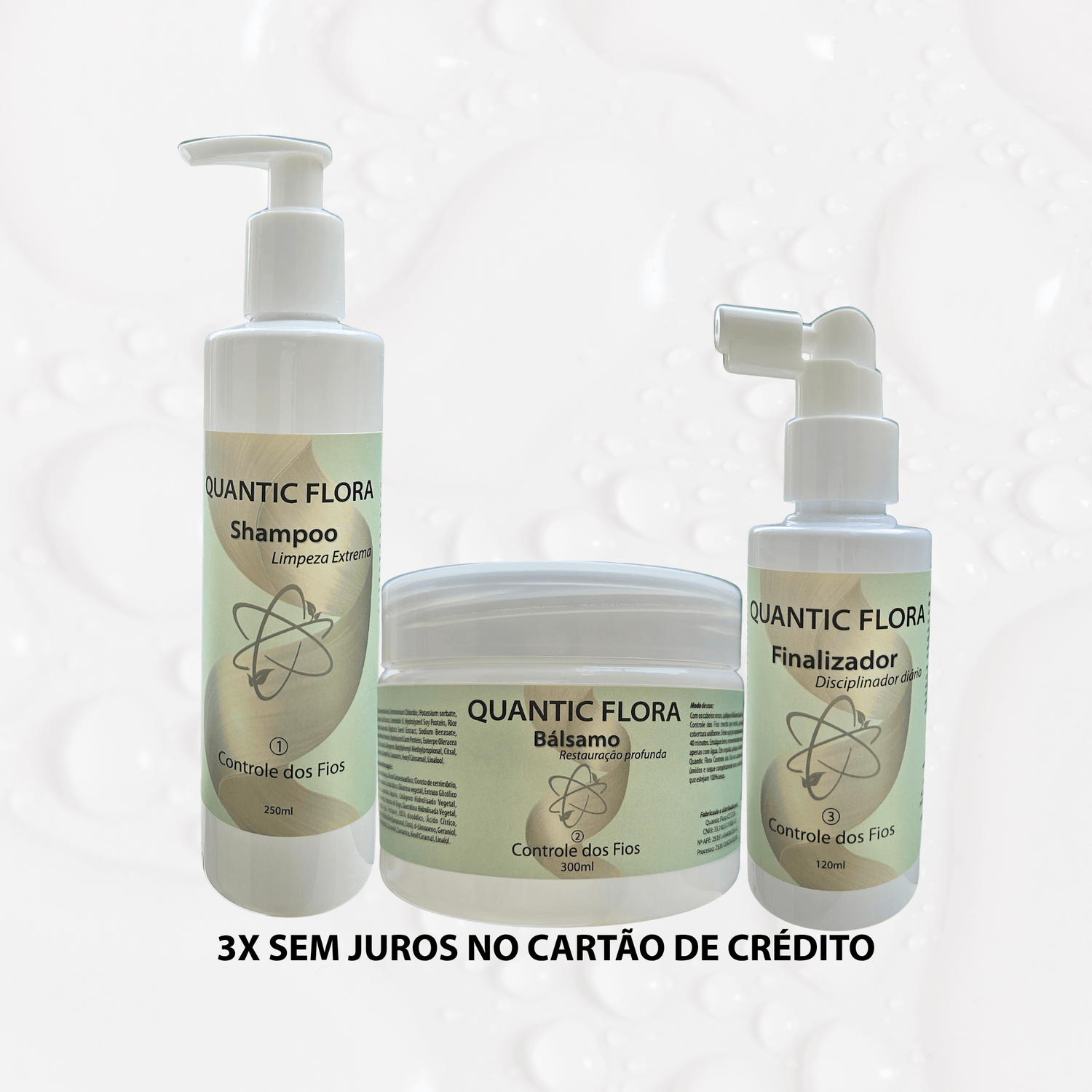 Kit Controle dos Fios Quantic Flora – Disciplina Inteligente, Brilho e Toque Profissional - QUANTIC FLORA