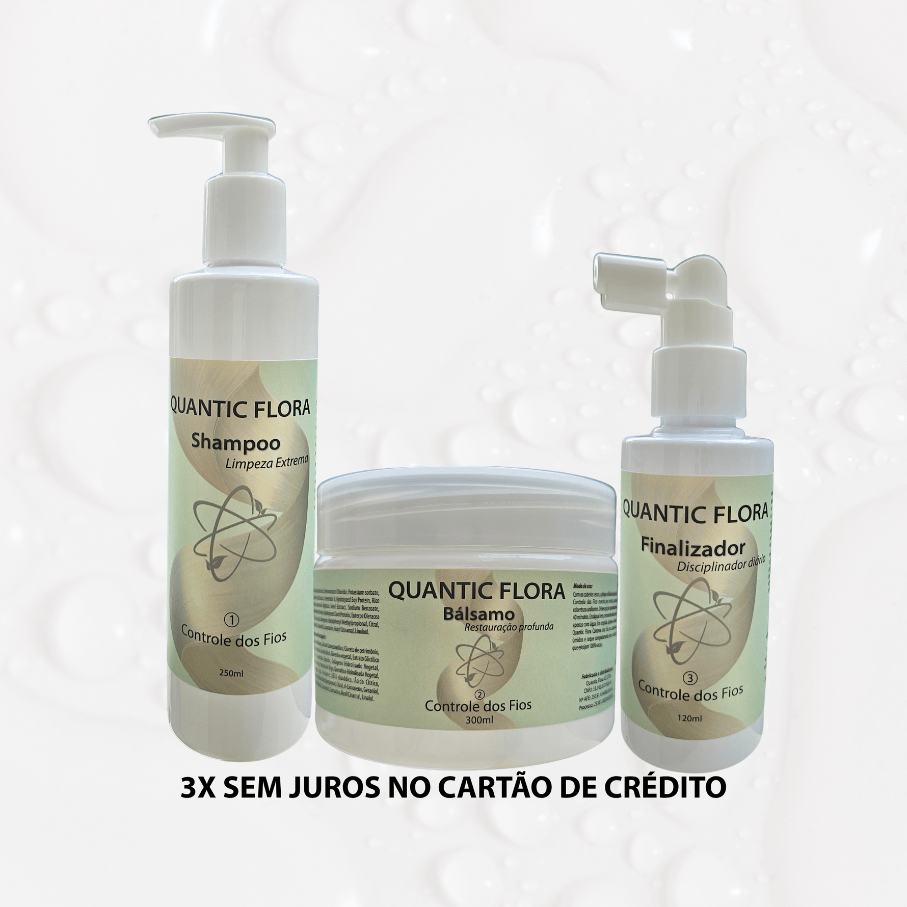 Kit Controle dos Fios Quantic Flora – Disciplina Inteligente, Brilho e Toque Profissional - QUANTIC FLORA