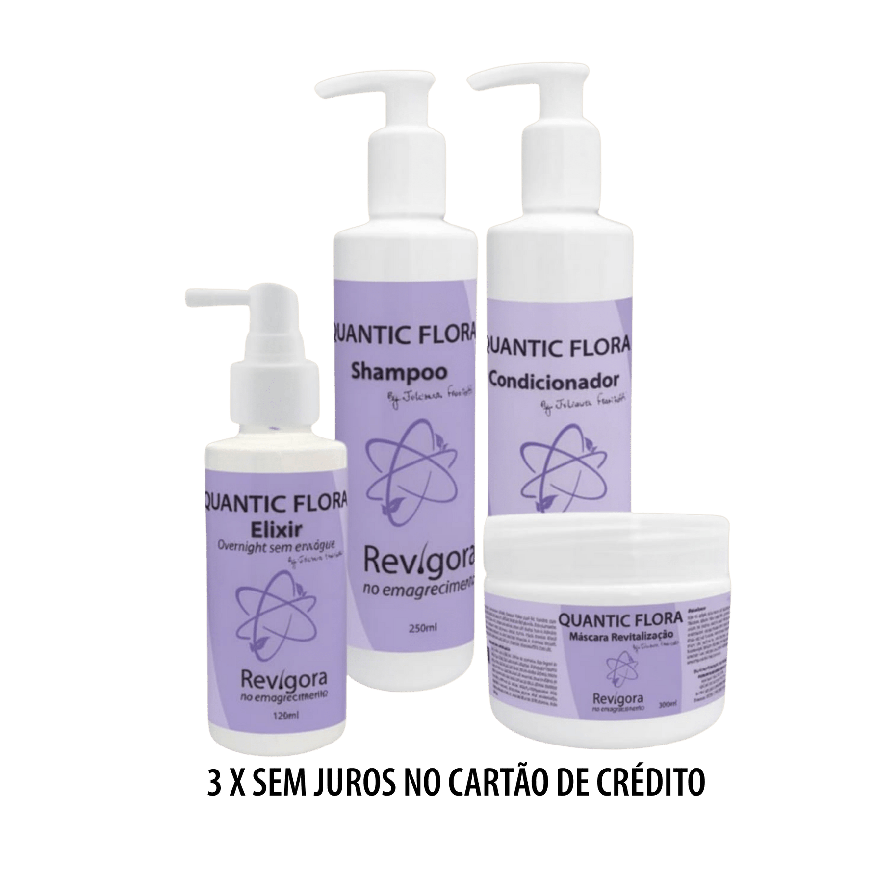 KIT REVIGORA COMPLETO - FORÇA E RENOVAÇÃO EXTREMA - QUANTIC FLORA