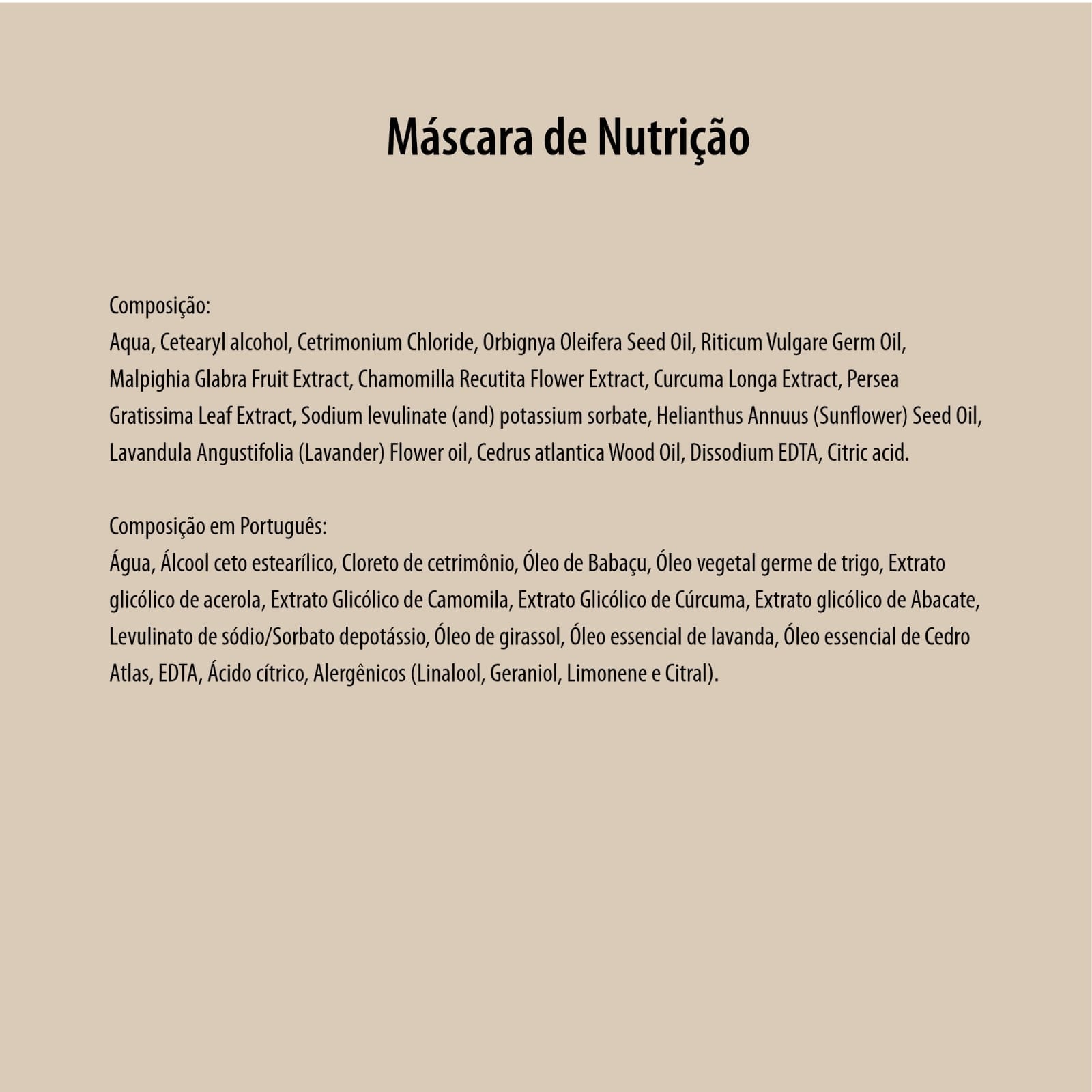 MÁSCARA DE NUTRIÇÃO - PERFEIÇÃO CAPILAR - QUANTIC FLORA