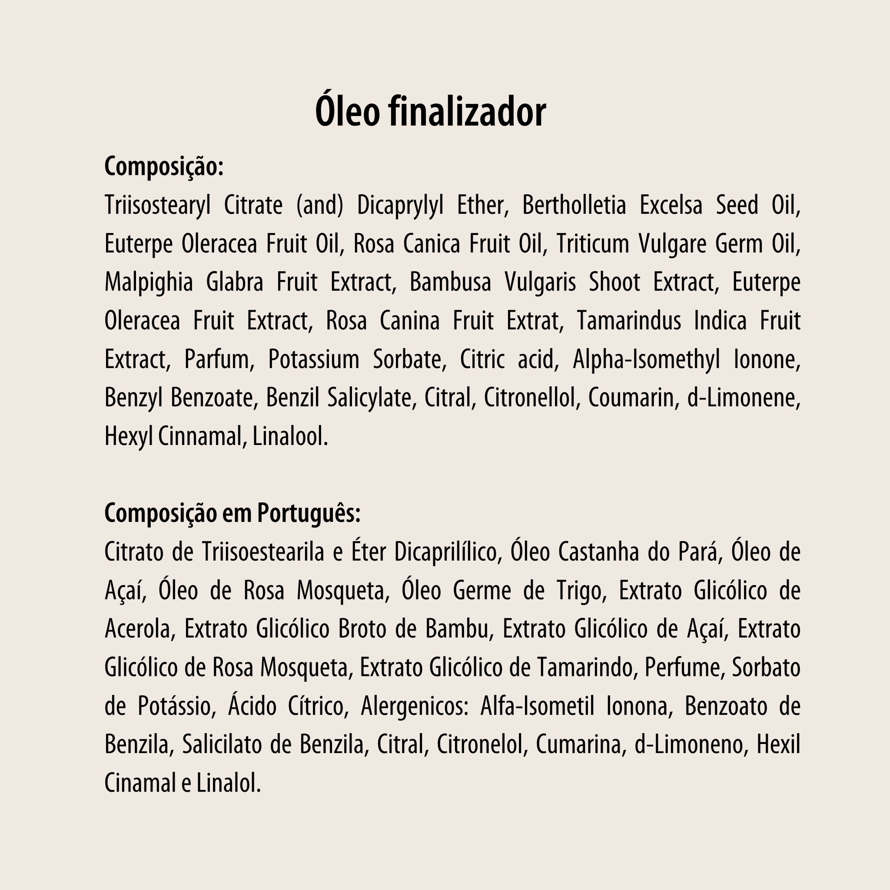 Óleo Finalizador Silicone Free - QUANTIC FLORA