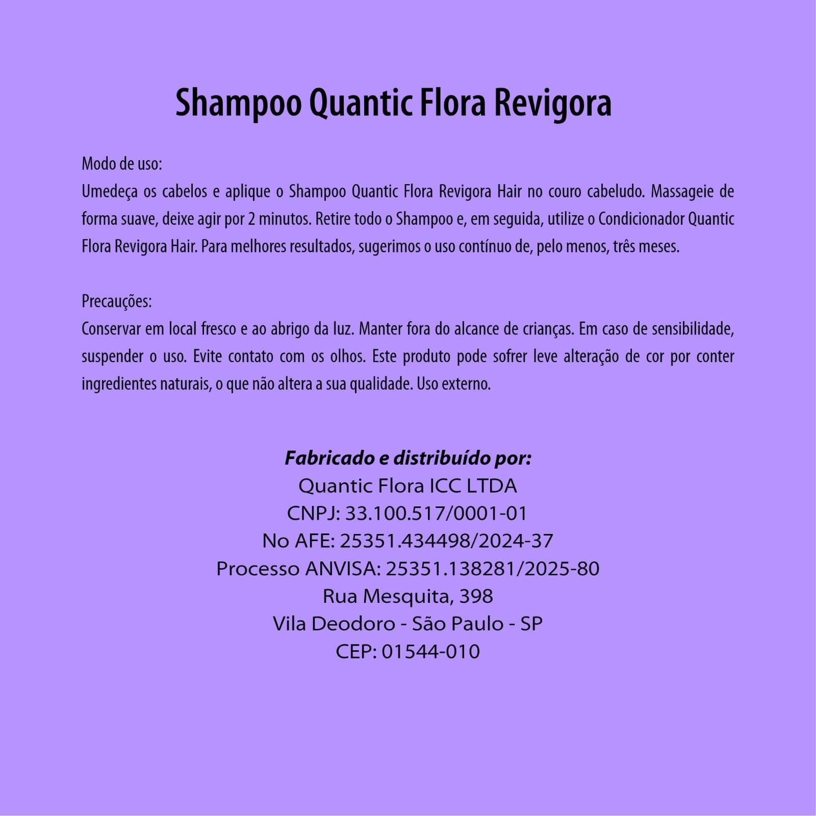 SHAMPOO BY DRA. JULIANA FRANZOTTI - QUANTIC FLORA