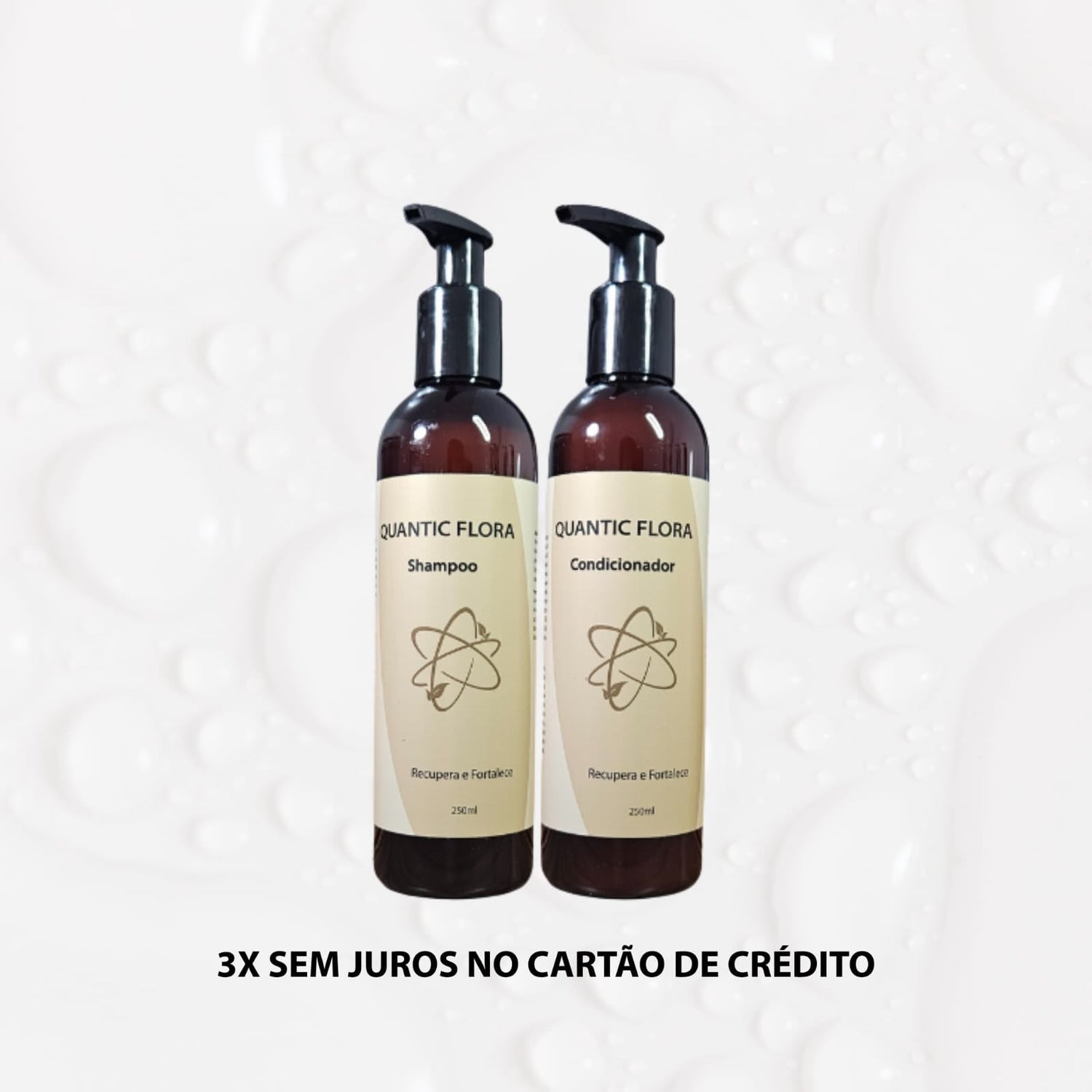 SHAMPOO E CONDICIONADOR RESTAURADOR FORTALECEDOR - QUANTIC FLORA