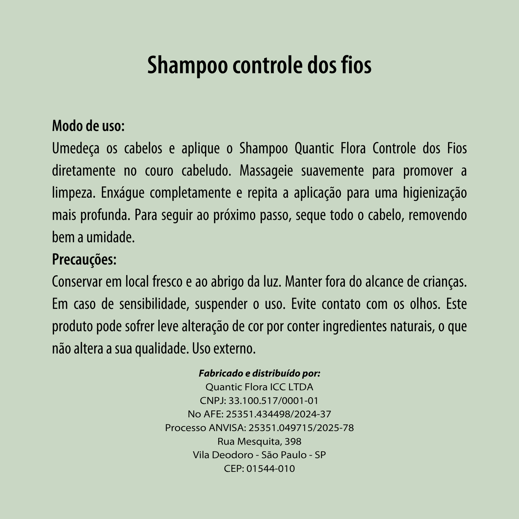 Shampoo Limpeza Extrema - QUANTIC FLORA