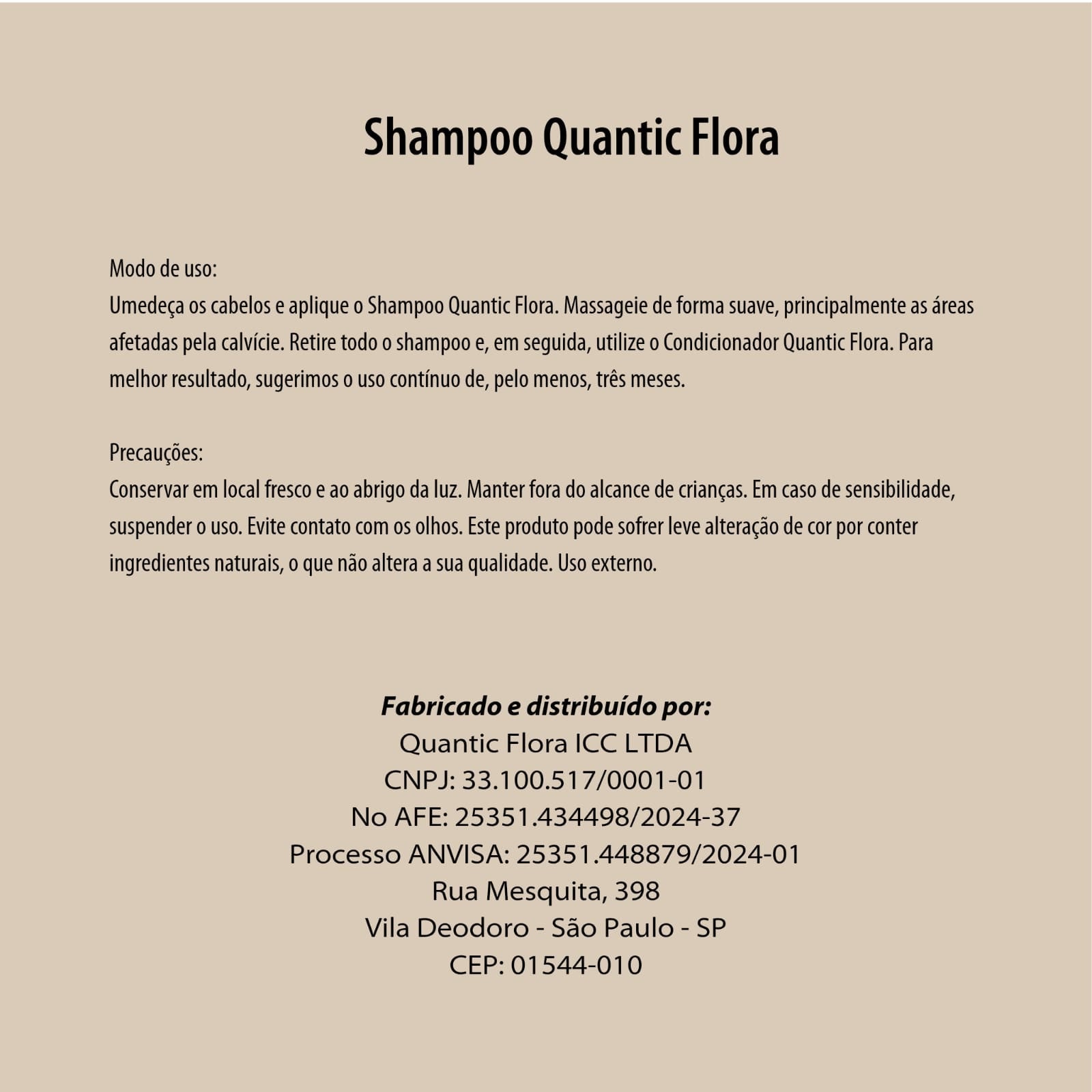 SHAMPOO RESTAURADOR E FORTALECEDOR - QUANTIC FLORA