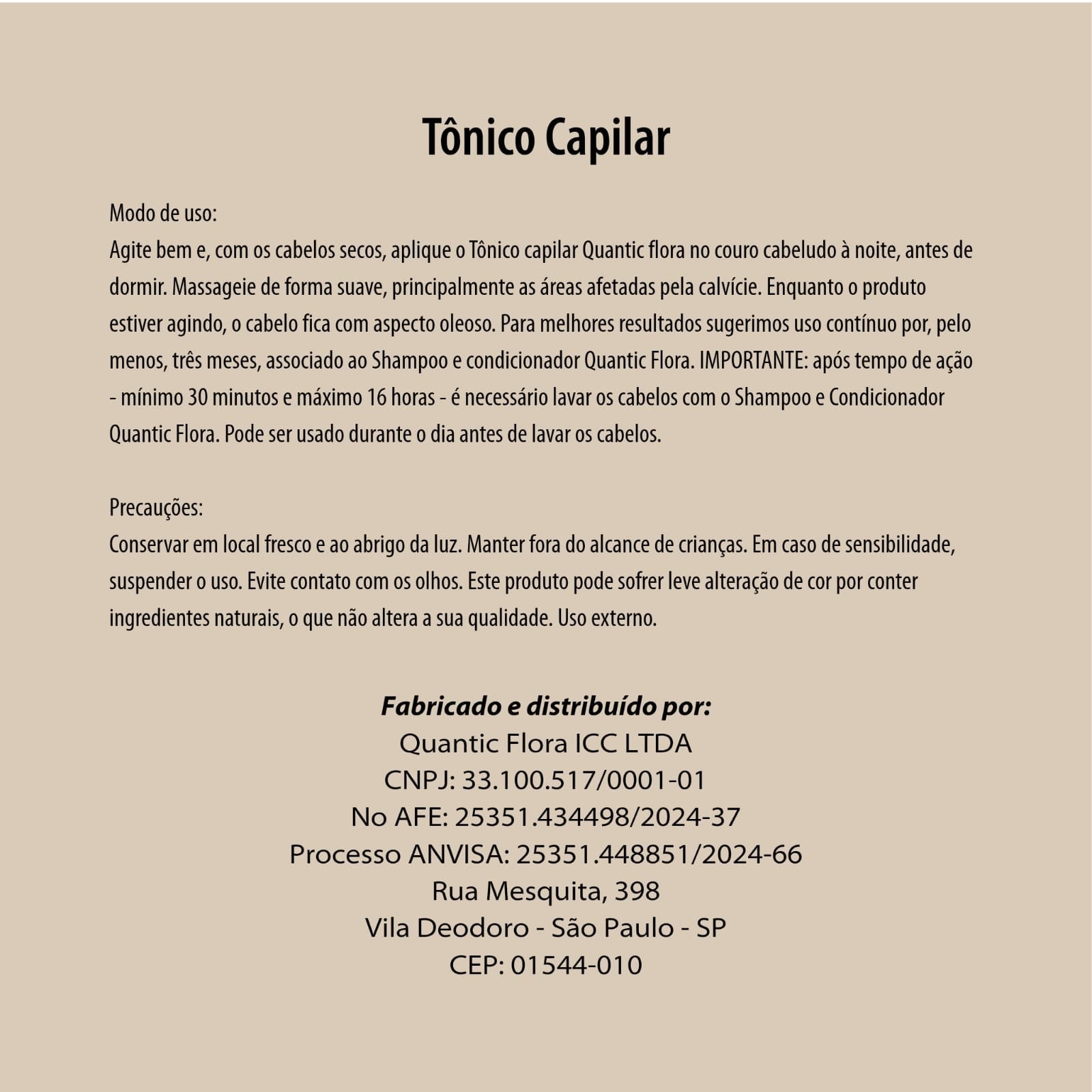 TÔNICO CAPILAR BLEND NOTURNO - QUANTIC FLORA