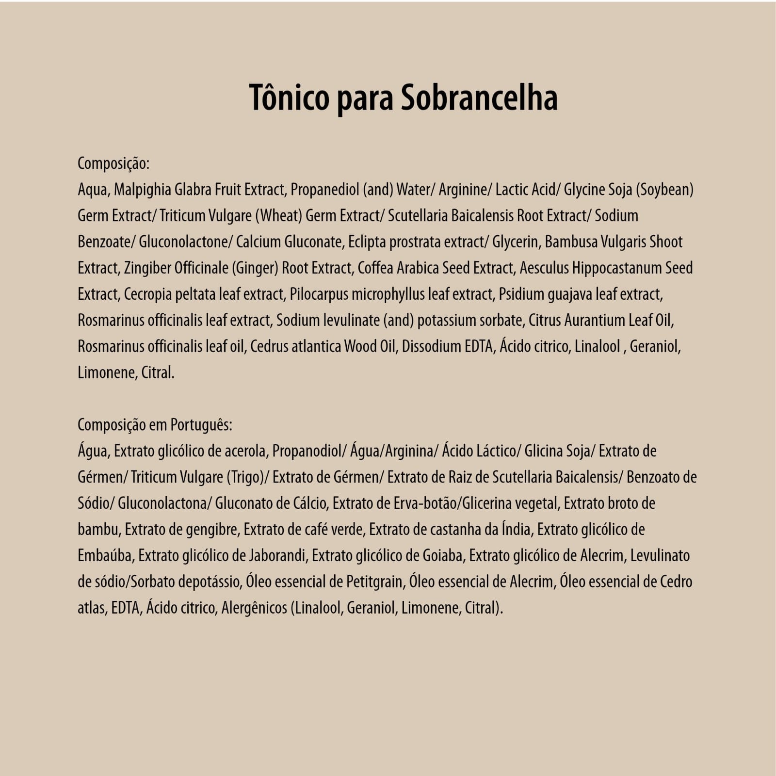 TÔNICO PARA SOBRANCELHA - QUANTIC FLORA